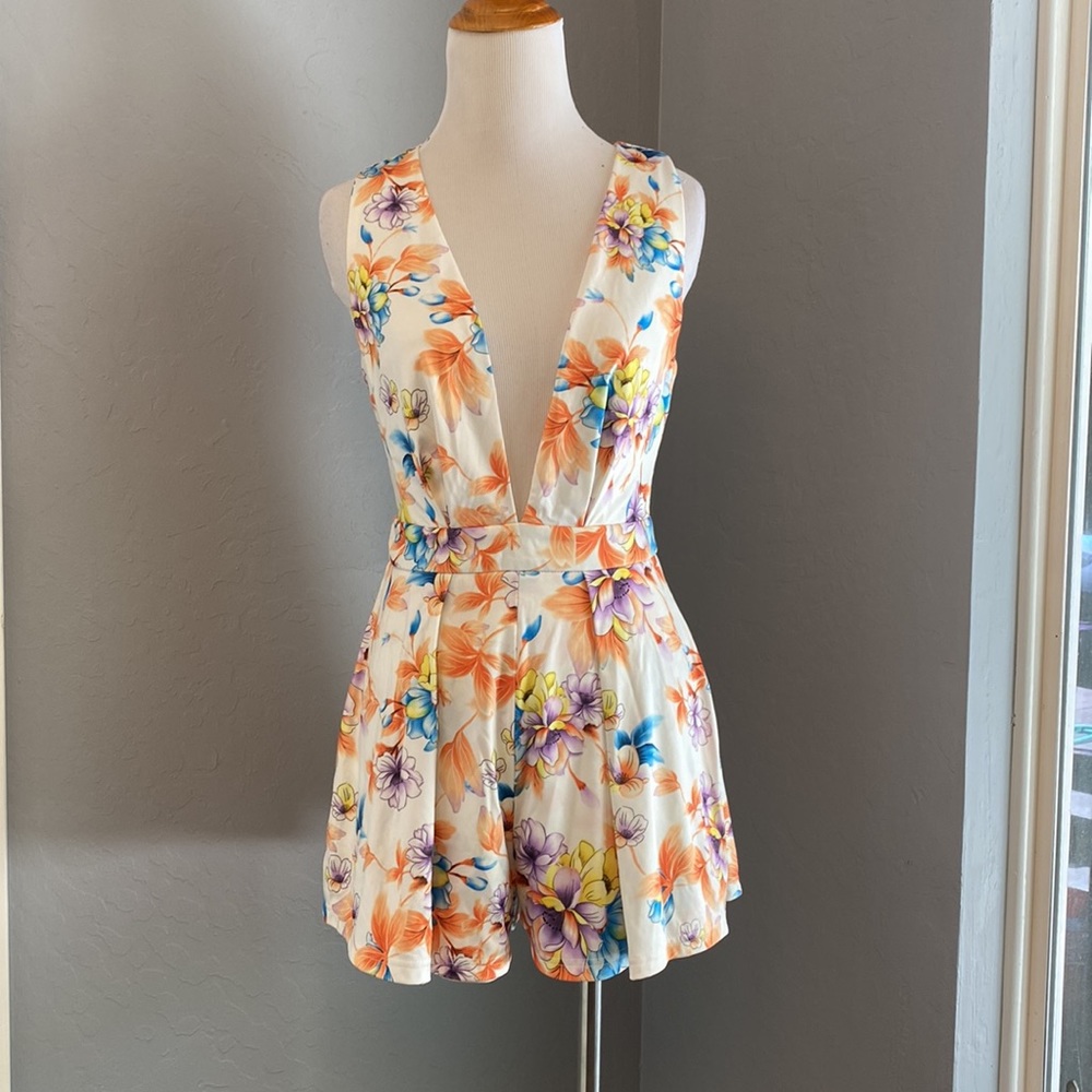 Floral Print Romper